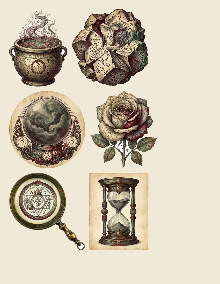 Alchemist's Laboratory Junk Journal Kit | Mystical Formulas & Vials Ephemera | Digital Download