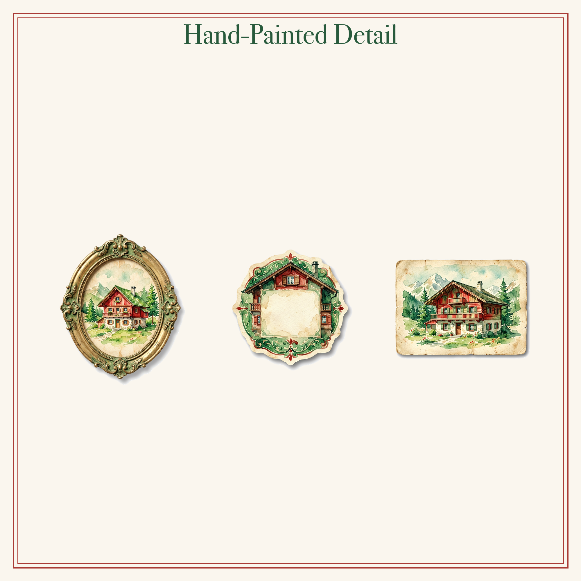 Alpine Swiss Chalet Junk Journal Kit | Mountain & Edelweiss Ephemera | Printable Cut-Outs | Digital Download