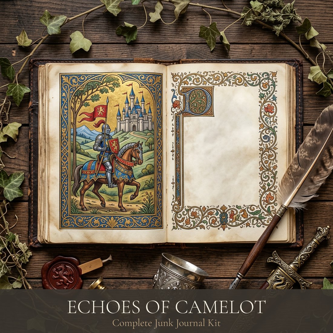 Echoes of Camelot Junk Journal Kit | Digital Download