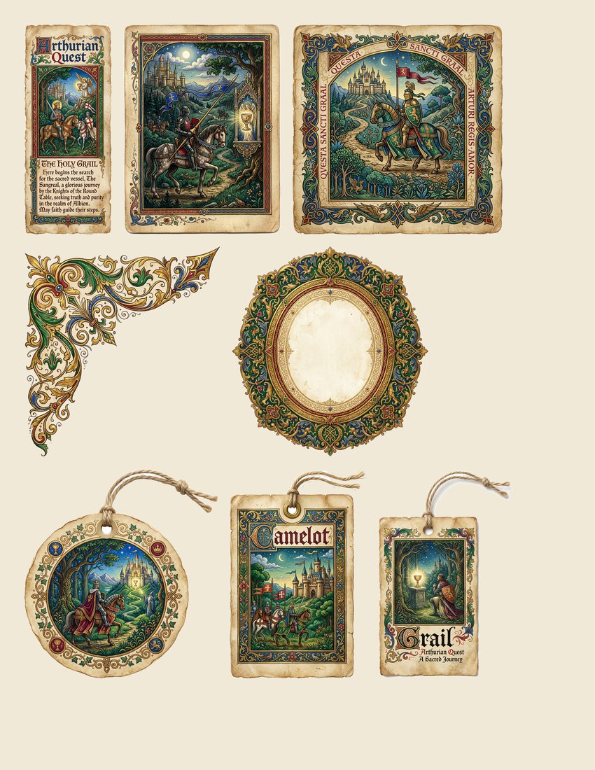 Echoes of Camelot Junk Journal Kit | Digital Download