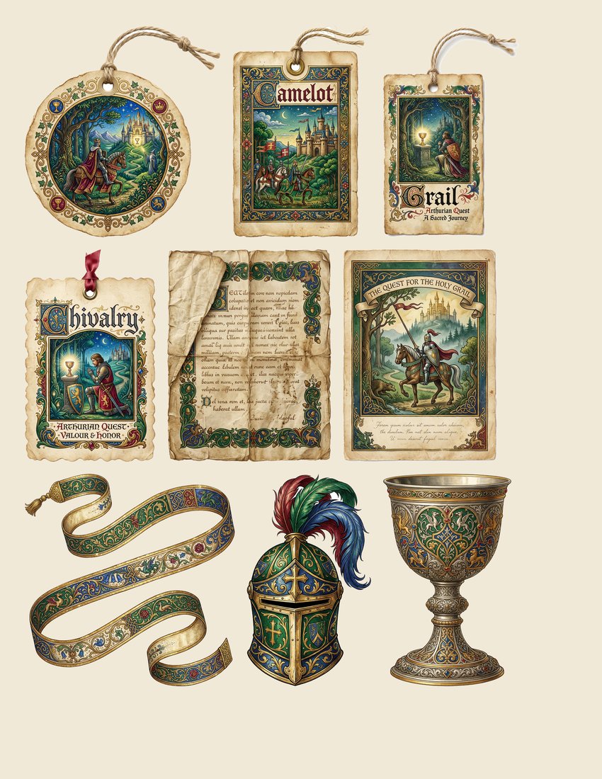 Echoes of Camelot Junk Journal Kit | Digital Download