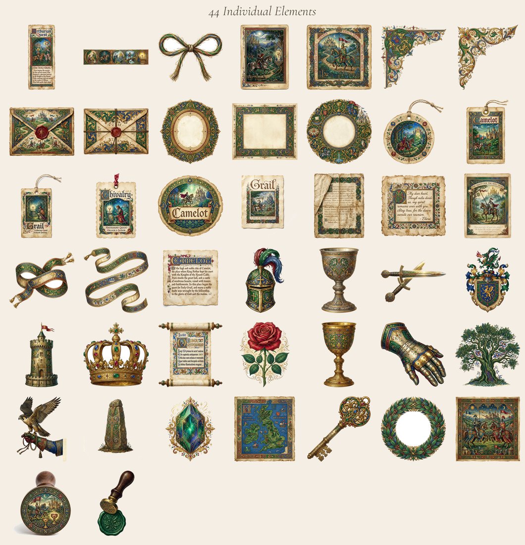 Echoes of Camelot Junk Journal Kit | Digital Download