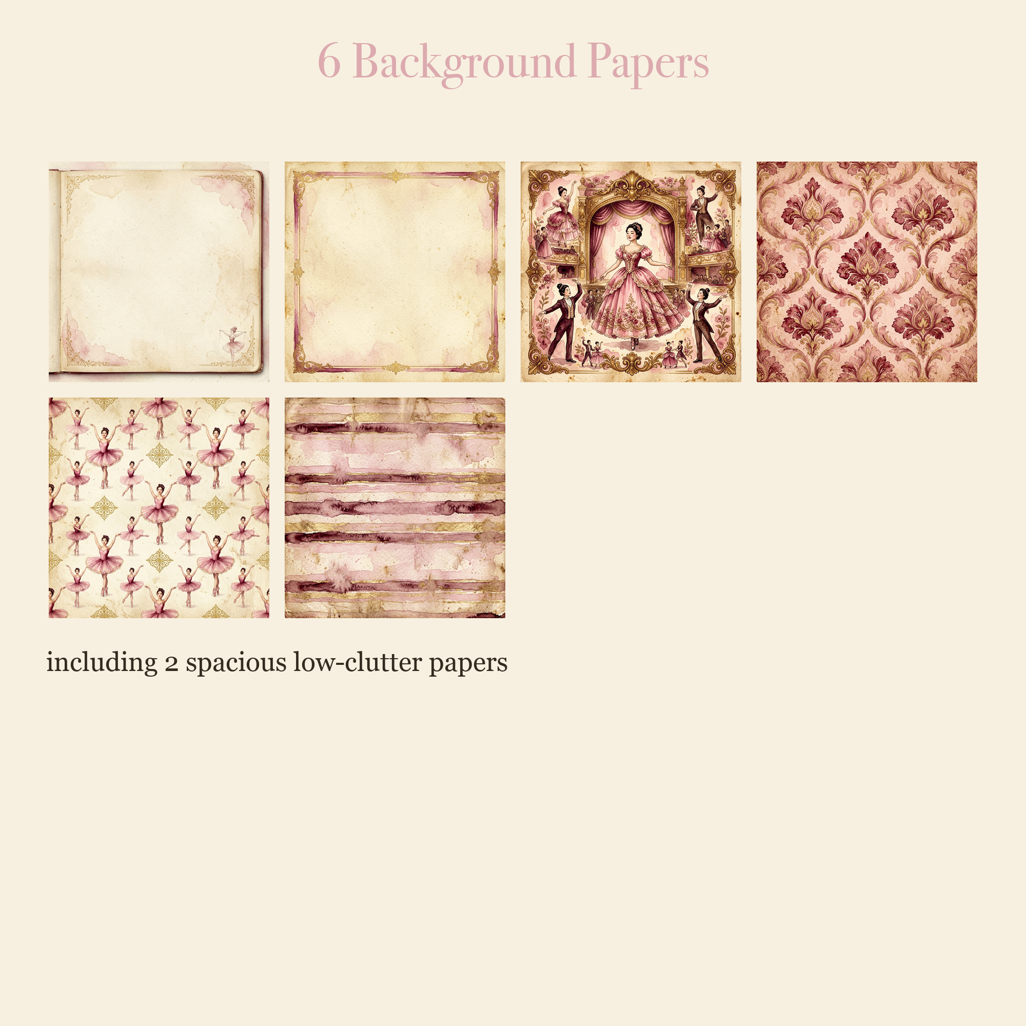 Ballet Opera House Junk Journal Kit | Ballerina & Theatre Ephemera Papers | Printable Cut-Outs | Digital Download