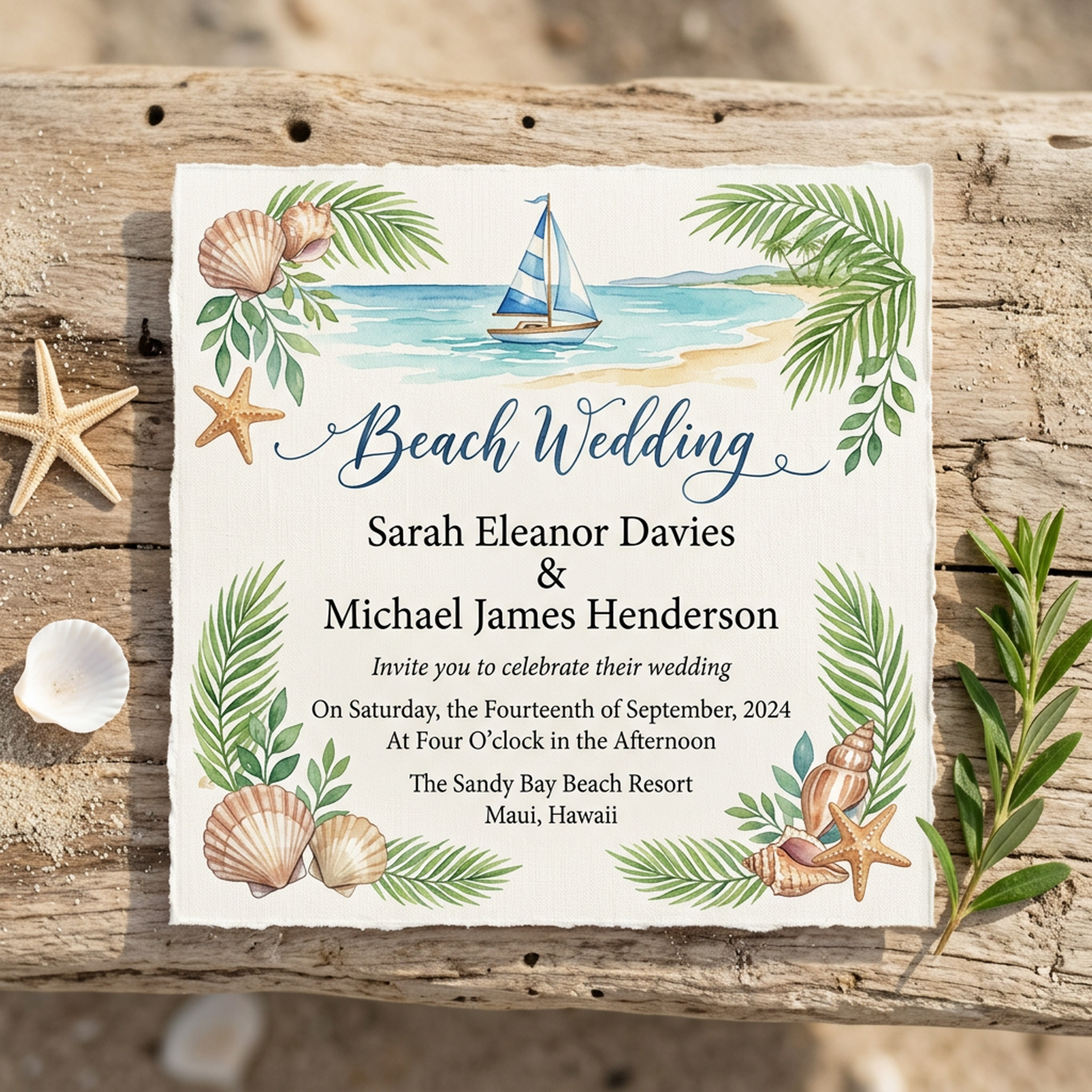 Watercolor Beach Shells and Palm Clipart, 30 PNG, Transparent Background, Commercial Use, Digital Download