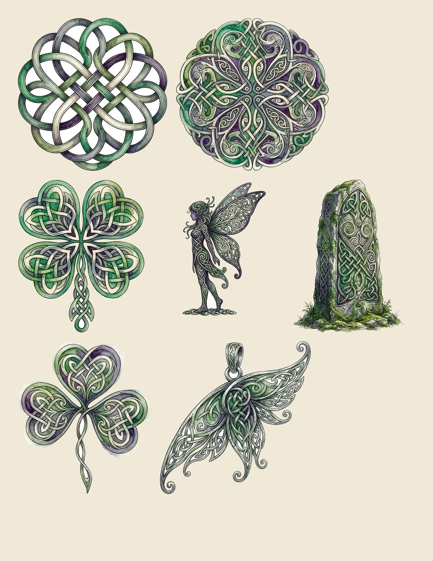 Celtic Whispers Junk Journal Kit | Enchanted Faerie Forest Ephemera + Printable Sheets | Celtic Folklore | Digital Download