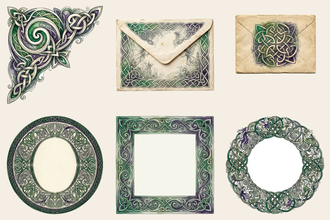 Celtic Whispers Junk Journal Kit | Enchanted Faerie Forest Ephemera + Printable Sheets | Celtic Folklore | Digital Download