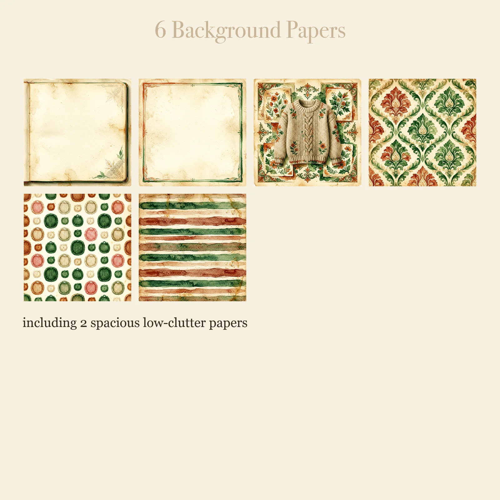 Cozy Knitting Junk Journal Kit | Yarn & Wool Craft Ephemera Papers | Printable Cut-Outs | Digital Download