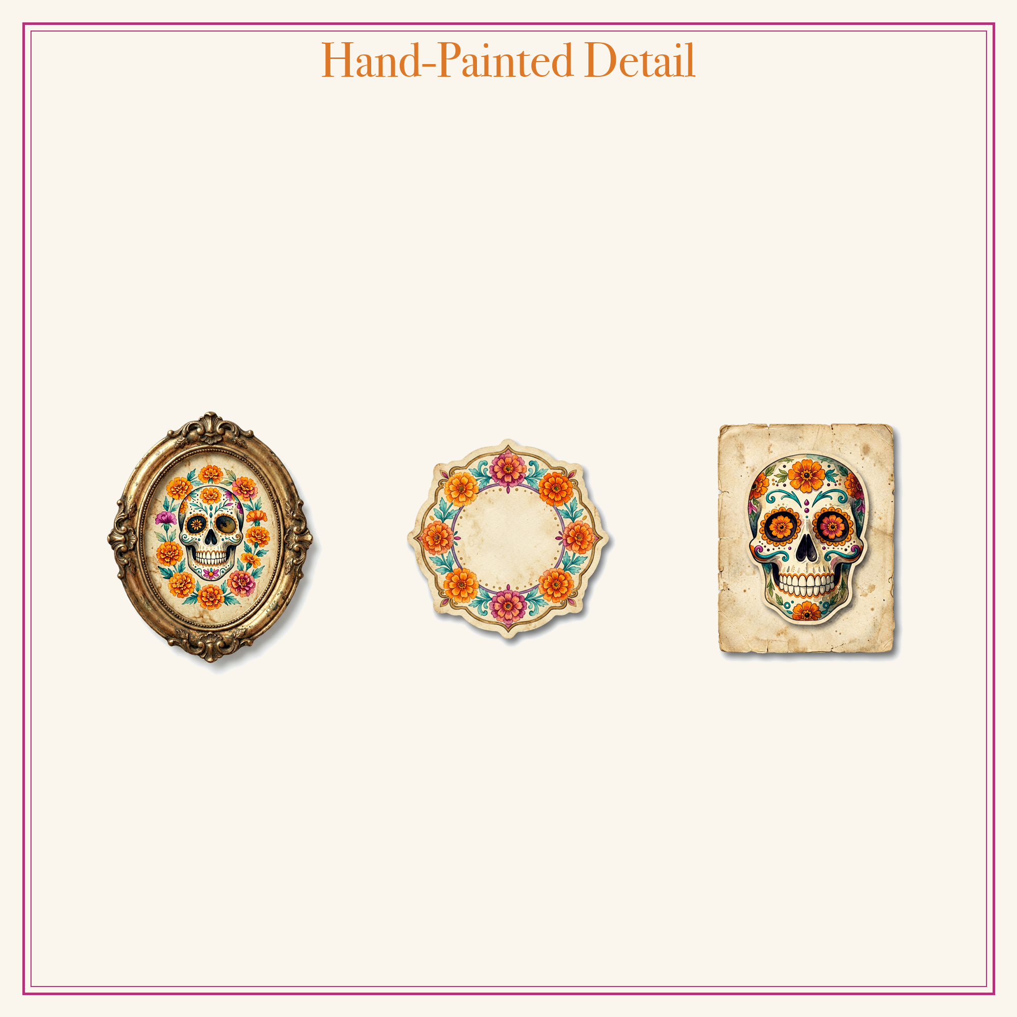 Day of the Dead Junk Journal Kit | Sugar Skull & Marigold Ephemera | Printable Cut-Outs | Digital Download