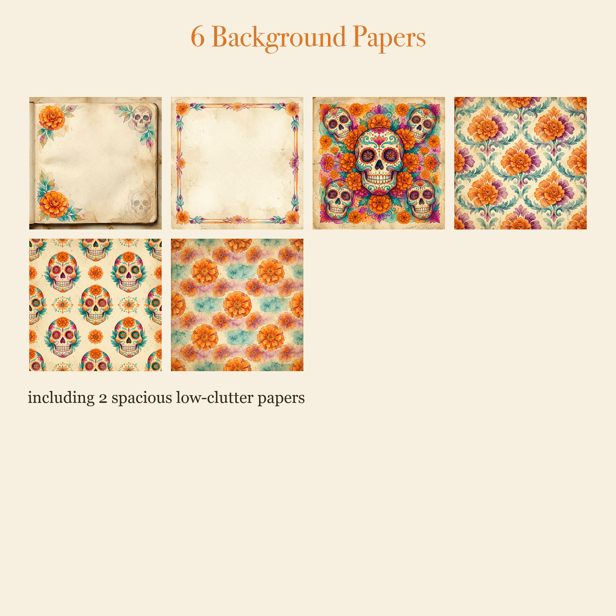 Day of the Dead Junk Journal Kit | Sugar Skull & Marigold Ephemera | Printable Cut-Outs | Digital Download
