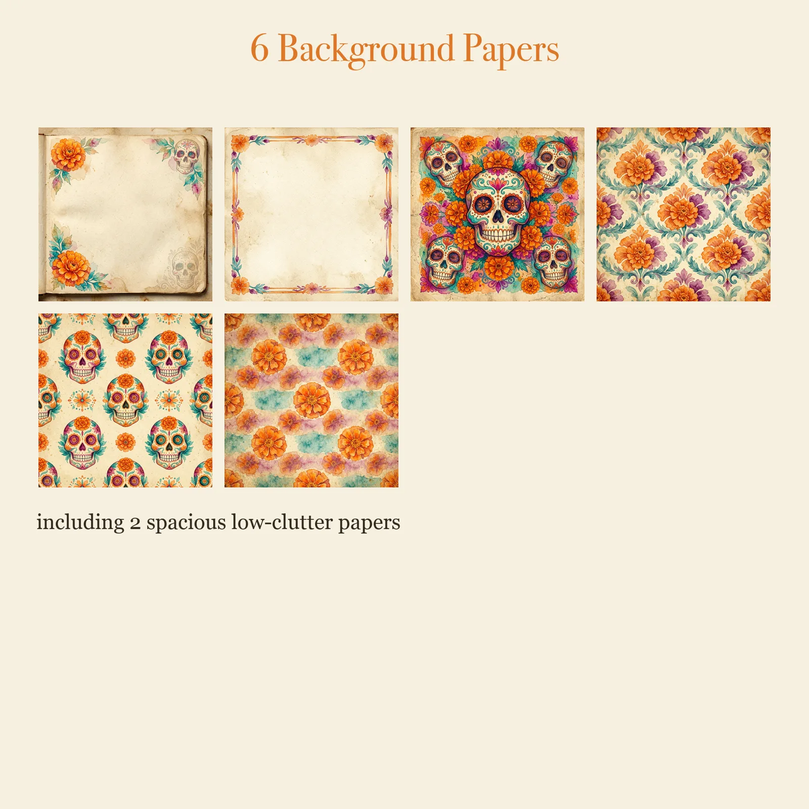 Day of the Dead Junk Journal Kit | Sugar Skull & Marigold Ephemera | Printable Cut-Outs | Digital Download