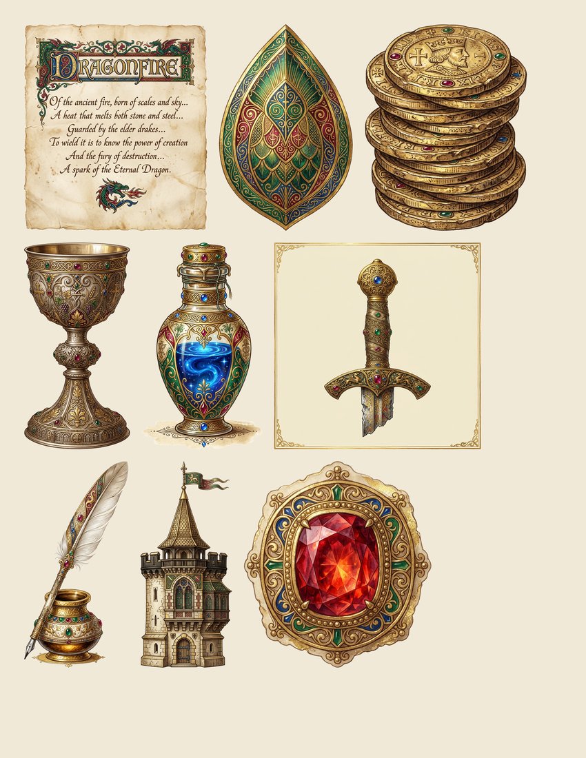 Dragon Legends Junk Journal Kit | Ancient Scales & Hoards | Digital Download