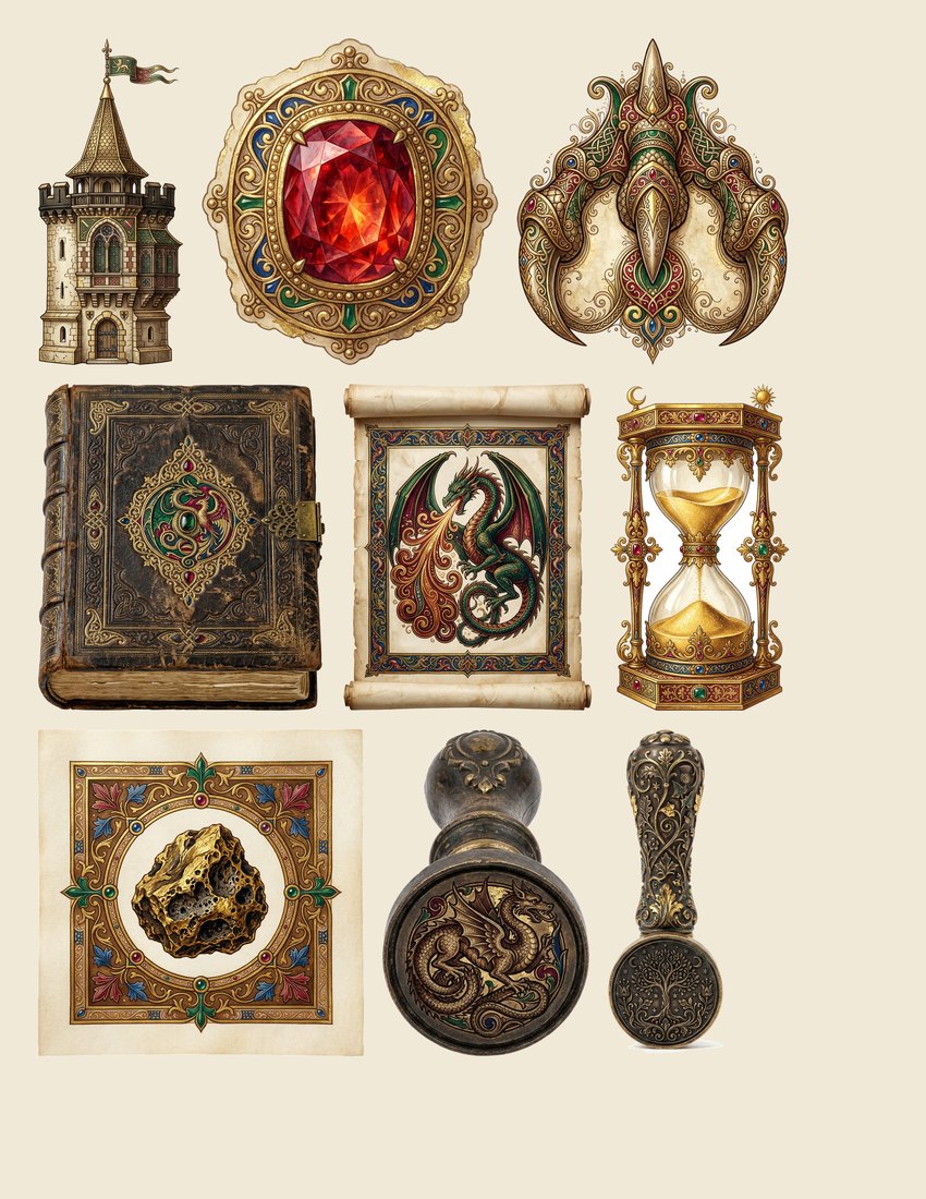 Dragon Legends Junk Journal Kit | Ancient Scales & Hoards | Digital Download