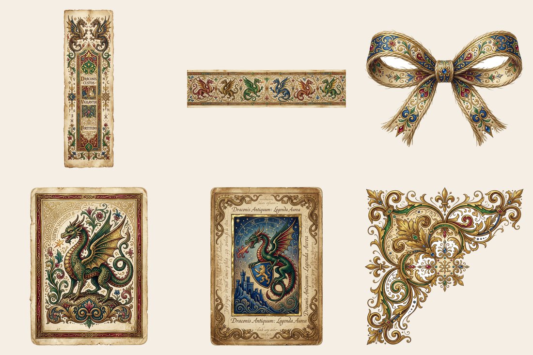 Dragon Legends Junk Journal Kit | Ancient Scales & Hoards | Digital Download