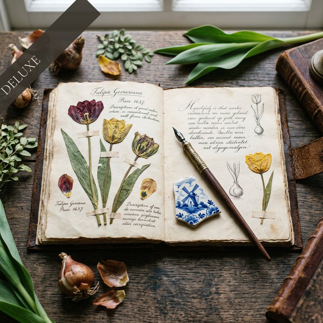 Dutch Tulips Junk Journal Kit | Vintage Botanical Ephemera | Digital Download