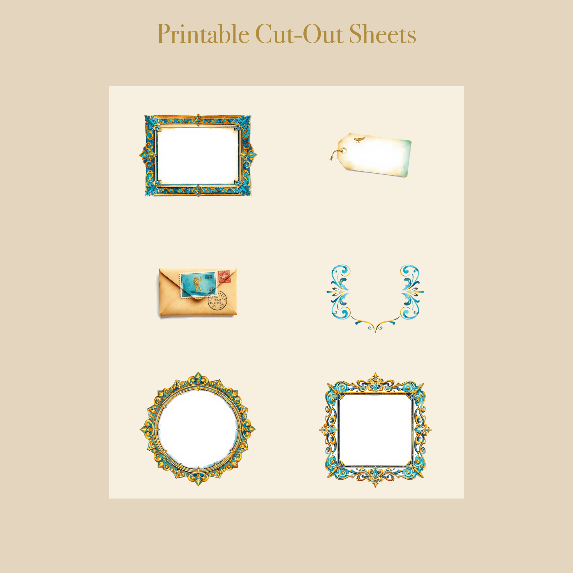Ancient Egypt Junk Journal Kit | Pharaoh & Pyramid Ephemera Papers | Printable Cut-Outs | Digital Download