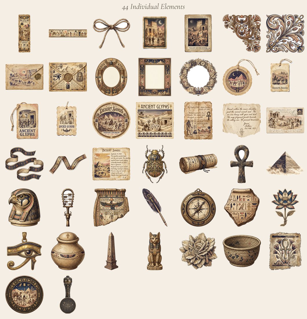 Egyptian Expedition Junk Journal Kit | Ancient Wonders | Digital Download