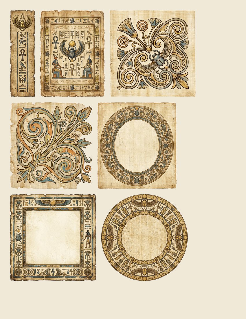 Egyptian Mysteries Junk Journal Kit | Sands of Time Ephemera | Digital Download