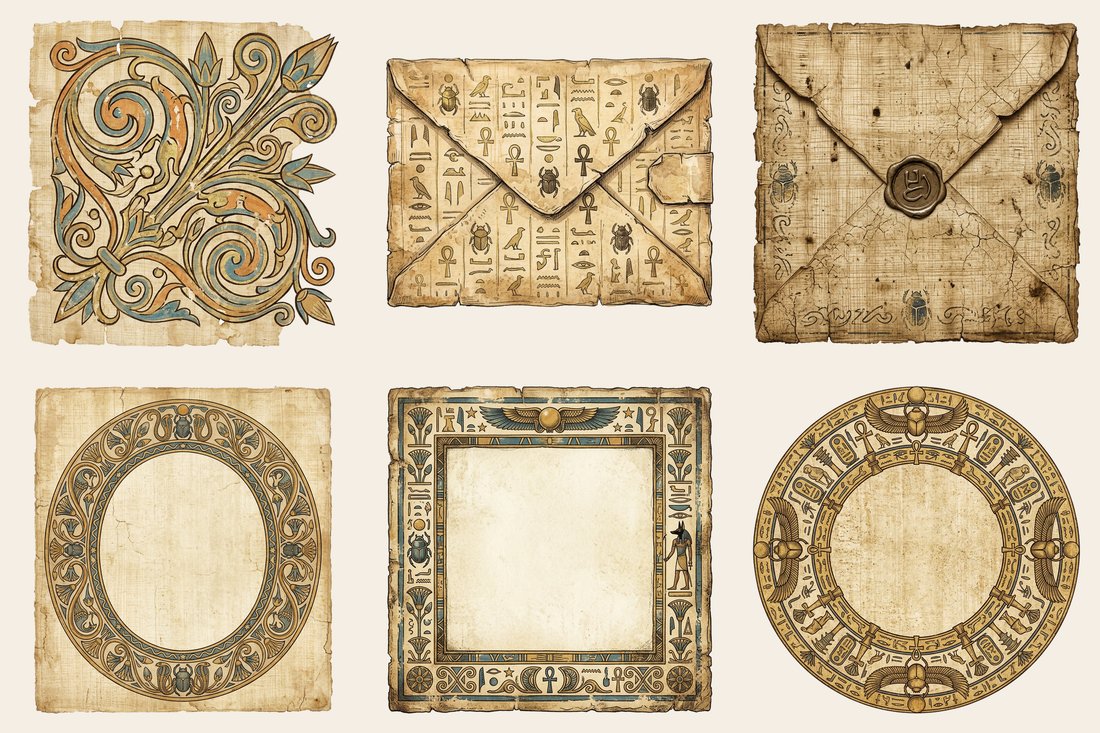 Egyptian Mysteries Junk Journal Kit | Sands of Time Ephemera | Digital Download