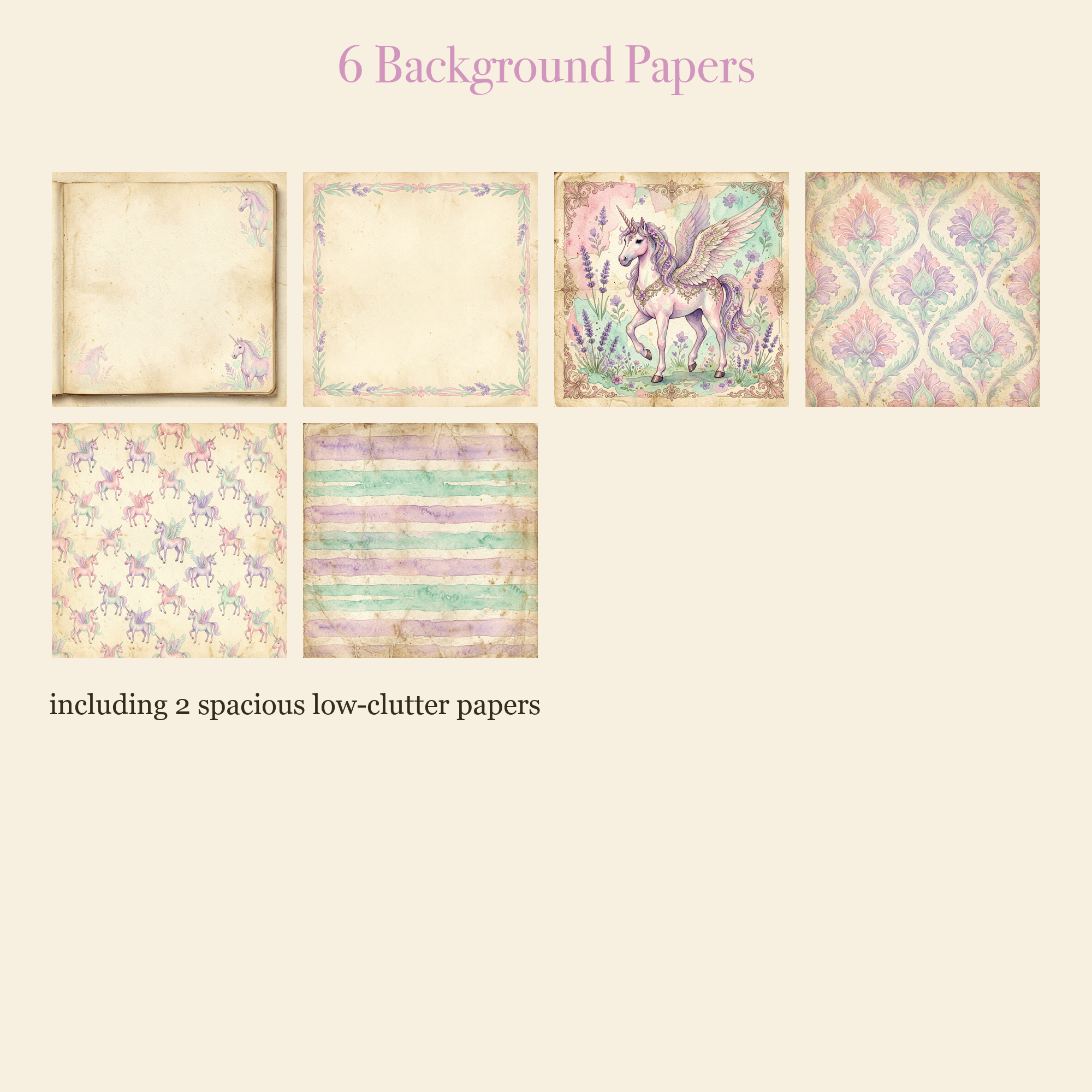 Enchanted Unicorn Junk Journal Kit | Rainbow & Magic Pastel Ephemera | Printable Cut-Outs | Digital Download