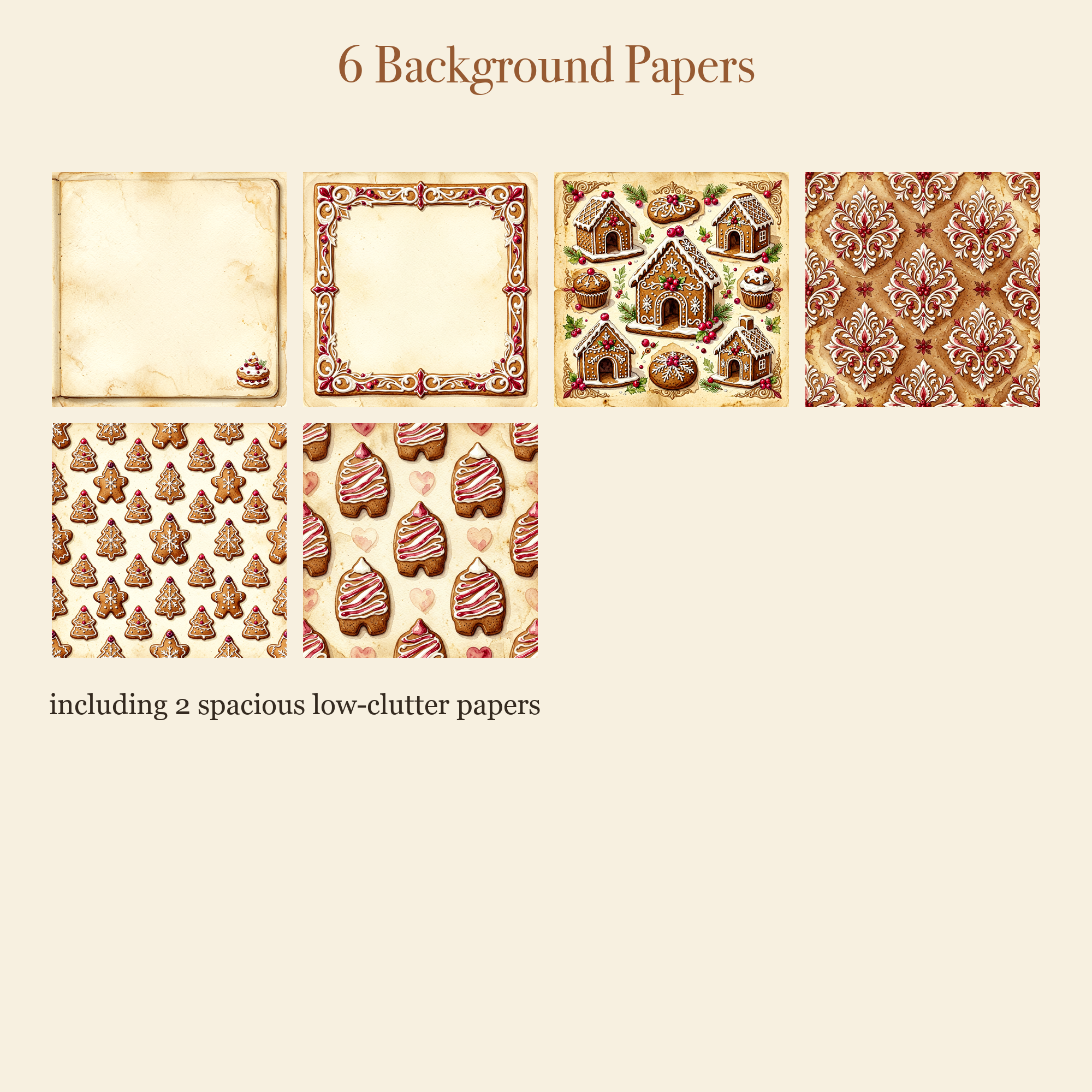 Gingerbread Bakery Junk Journal Kit | Christmas Cookie Ephemera Papers | Printable Cut-Outs | Digital Download