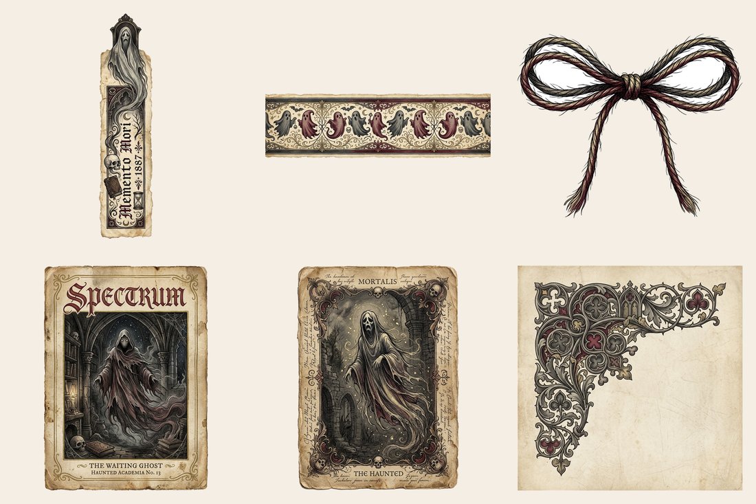 Haunted Manor Junk Journal Kit | Gothic Ephemera | Digital Download
