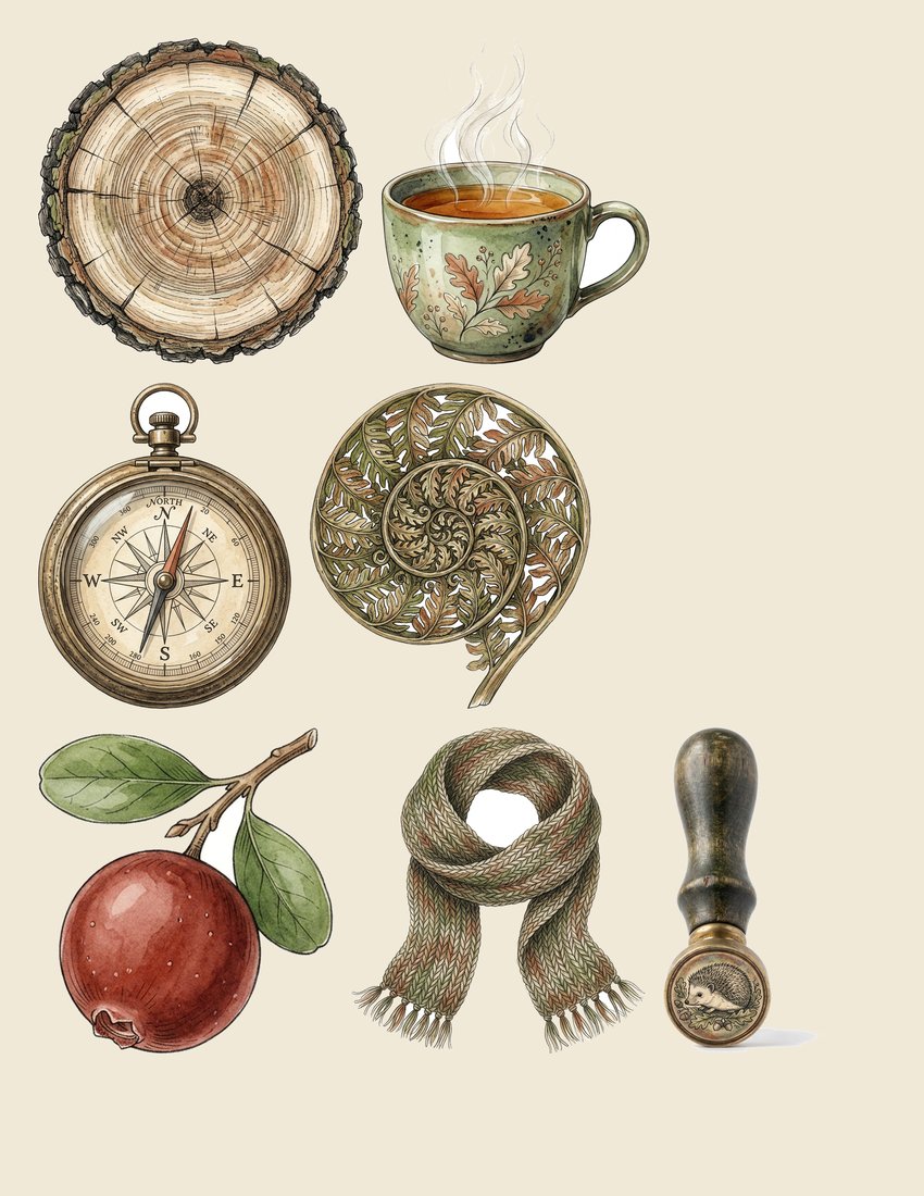 Hedgehog Hollow Junk Journal Kit | Vintage Woodland Ephemera | Cozy Forest Creatures | Digital Download
