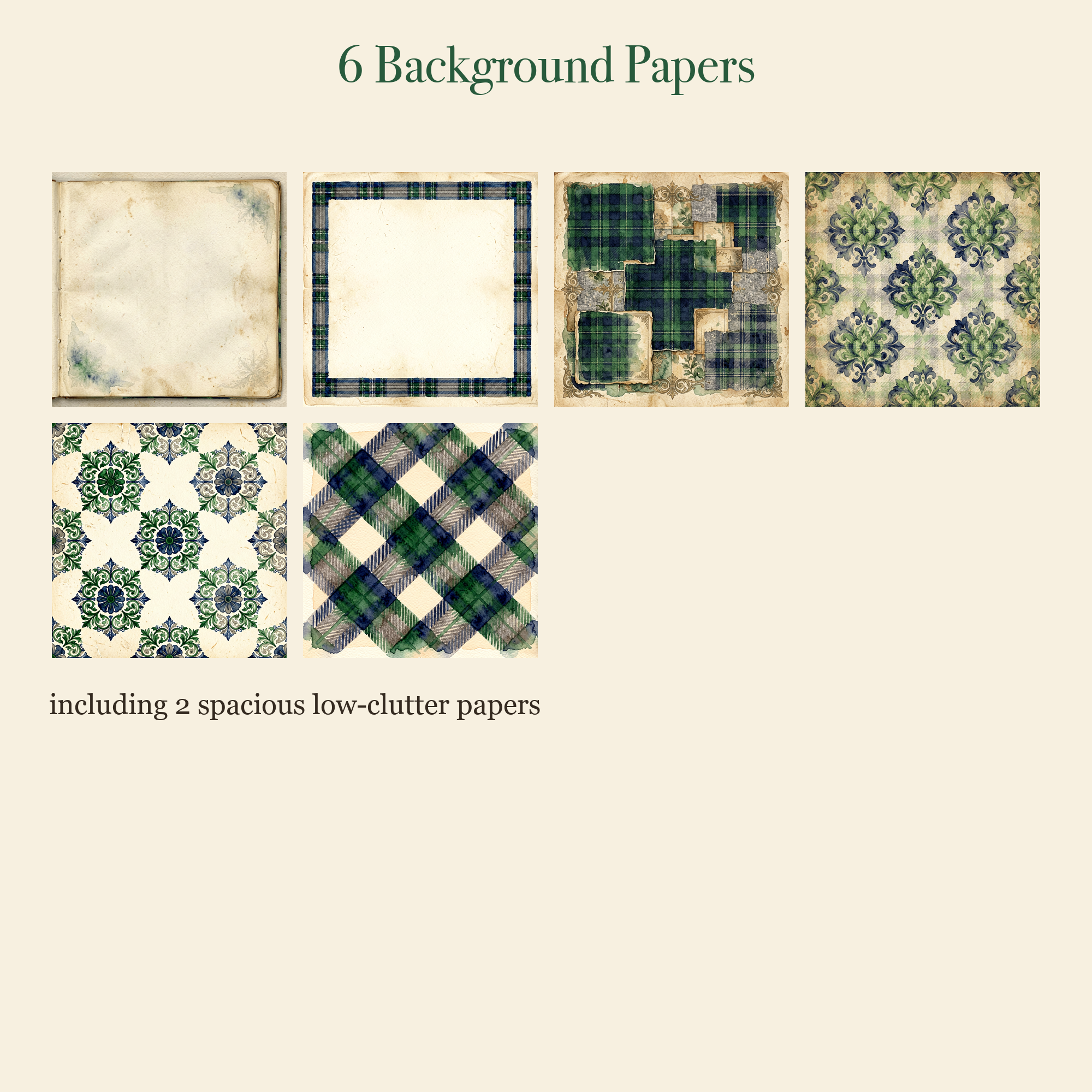 Highland Scotland Junk Journal Kit | Thistle & Tartan Ephemera Papers | Printable Cut-Outs | Digital Download