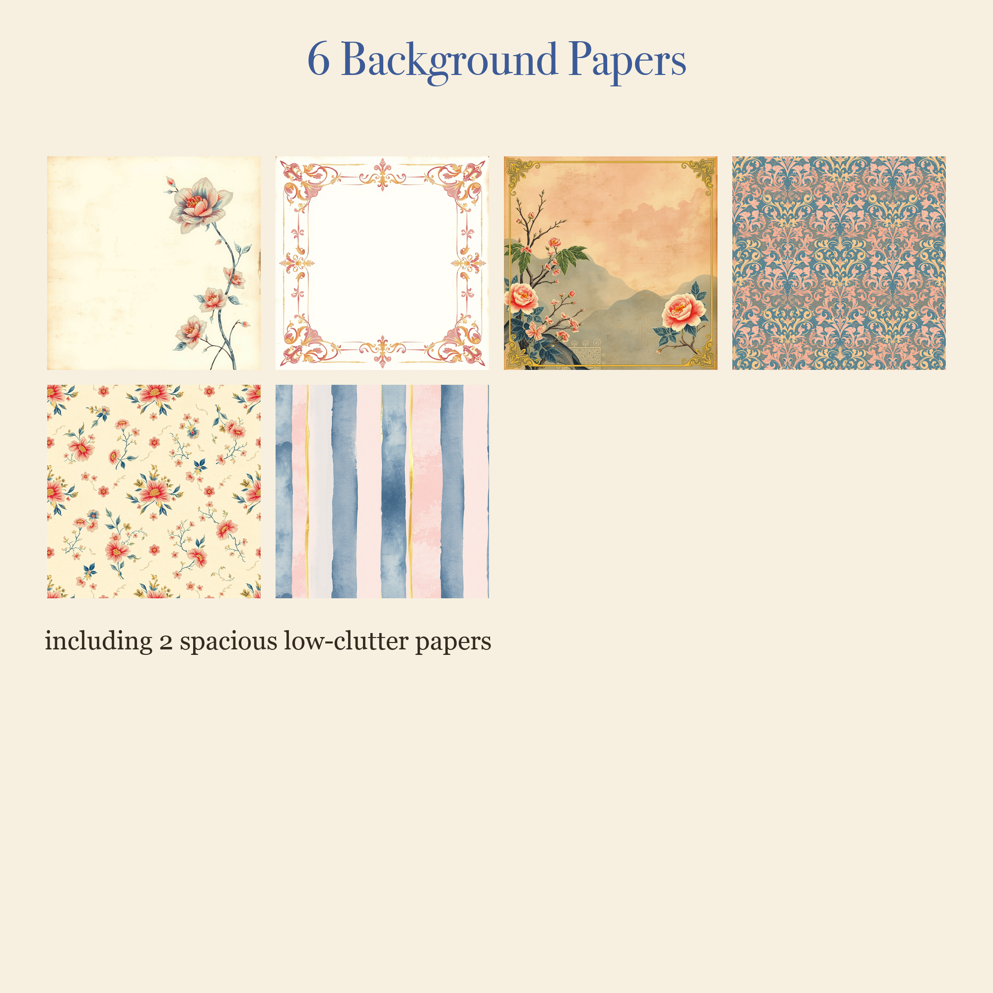 Japanese Ukiyo-e Junk Journal Kit | Cherry Blossom & Crane Ephemera Papers | Printable Cut-Outs | Digital Download