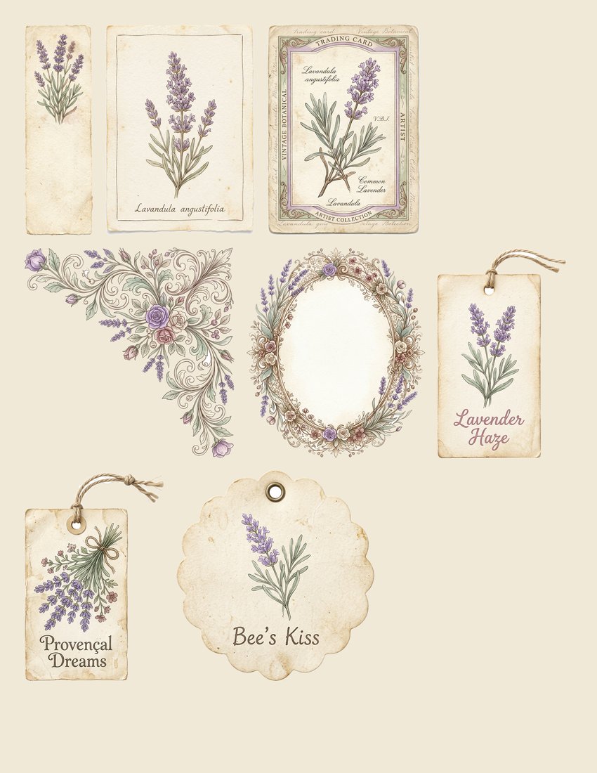 Lavender Fields of Provence Junk Journal Kit | Digital Download