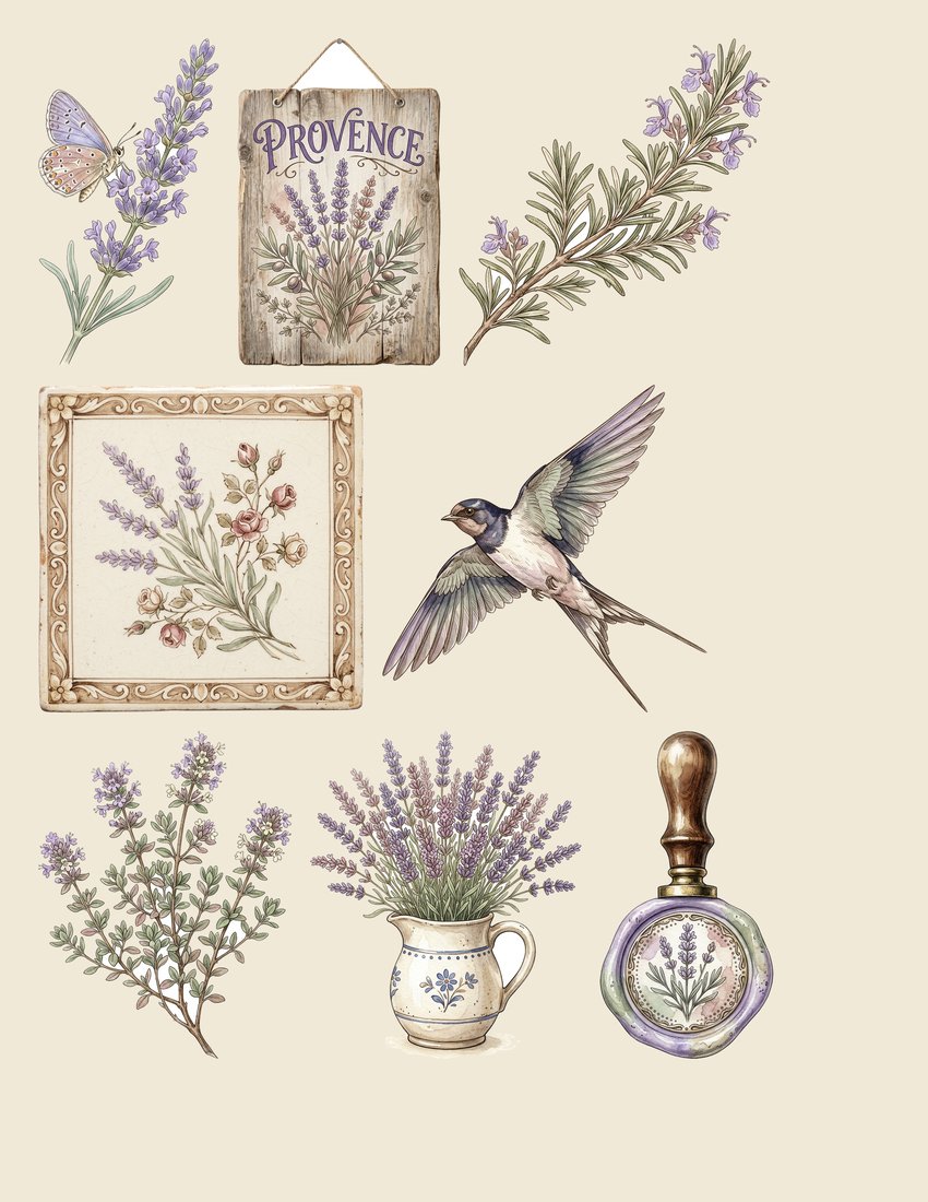 Lavender Fields of Provence Junk Journal Kit | Digital Download