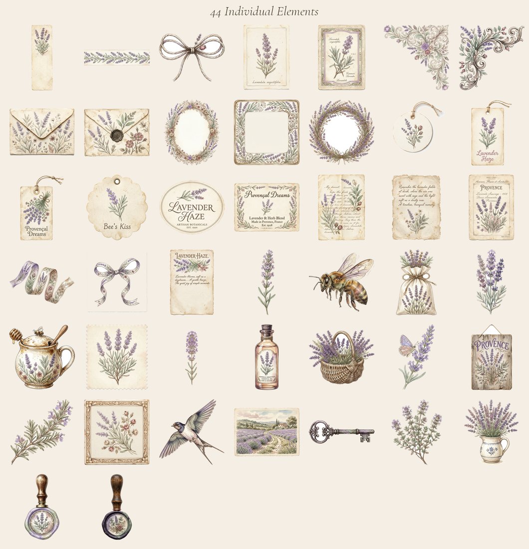 Lavender Fields of Provence Junk Journal Kit | Digital Download