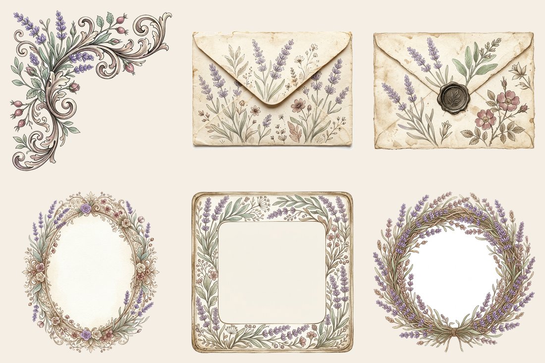 Lavender Fields of Provence Junk Journal Kit | Digital Download