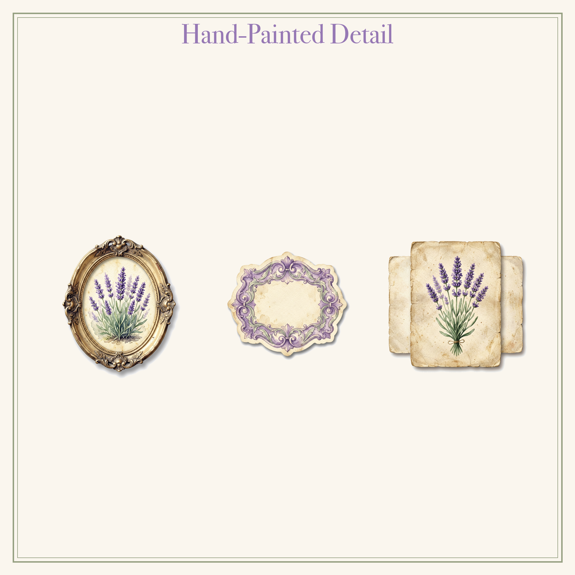Lavender Provence Junk Journal Kit | French Countryside Floral Ephemera & Papers | Printable Cut-Outs | Digital Download