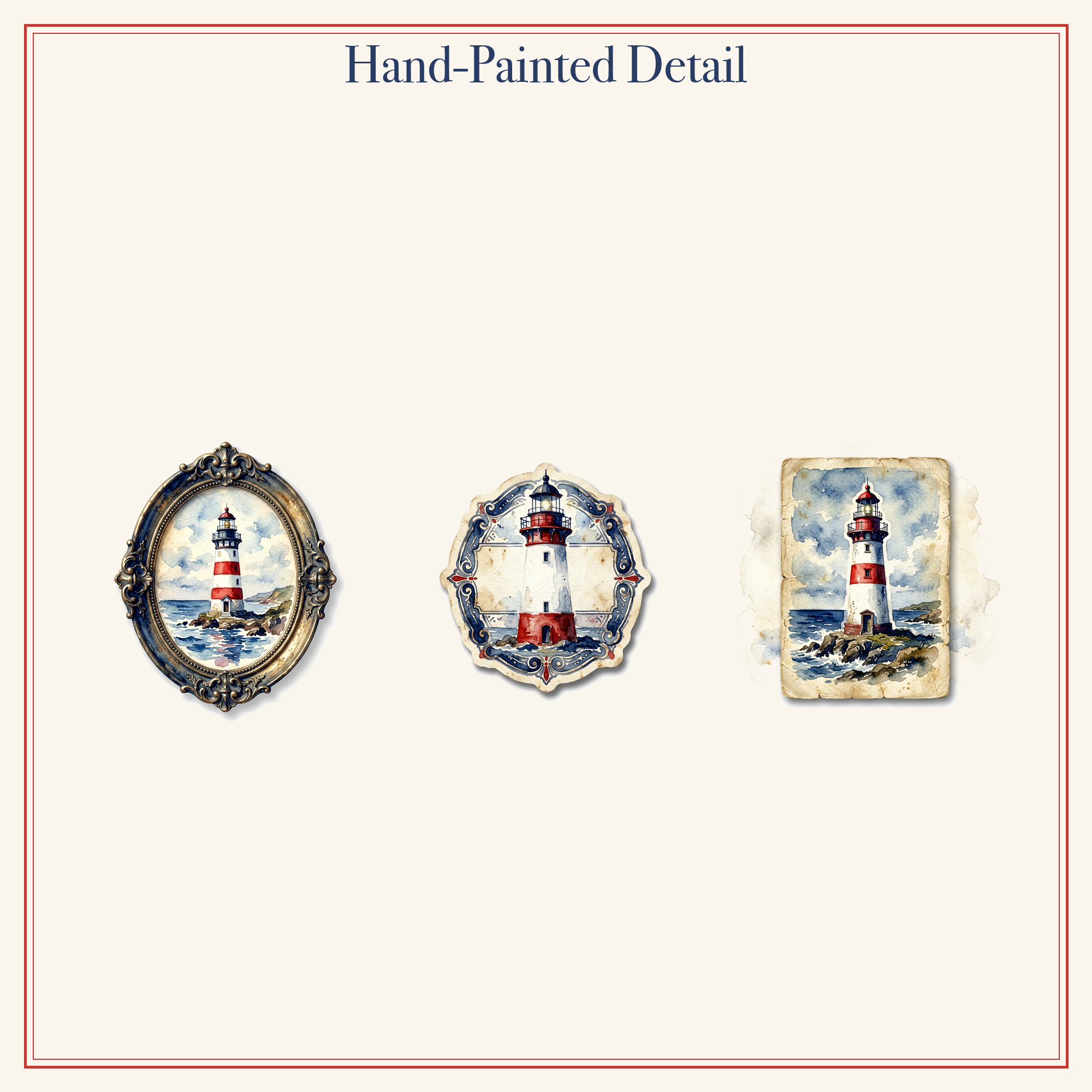 Lighthouse Keeper Junk Journal Kit | Coastal Beacon & Map Ephemera Papers | Printable Cut-Outs | Digital Download