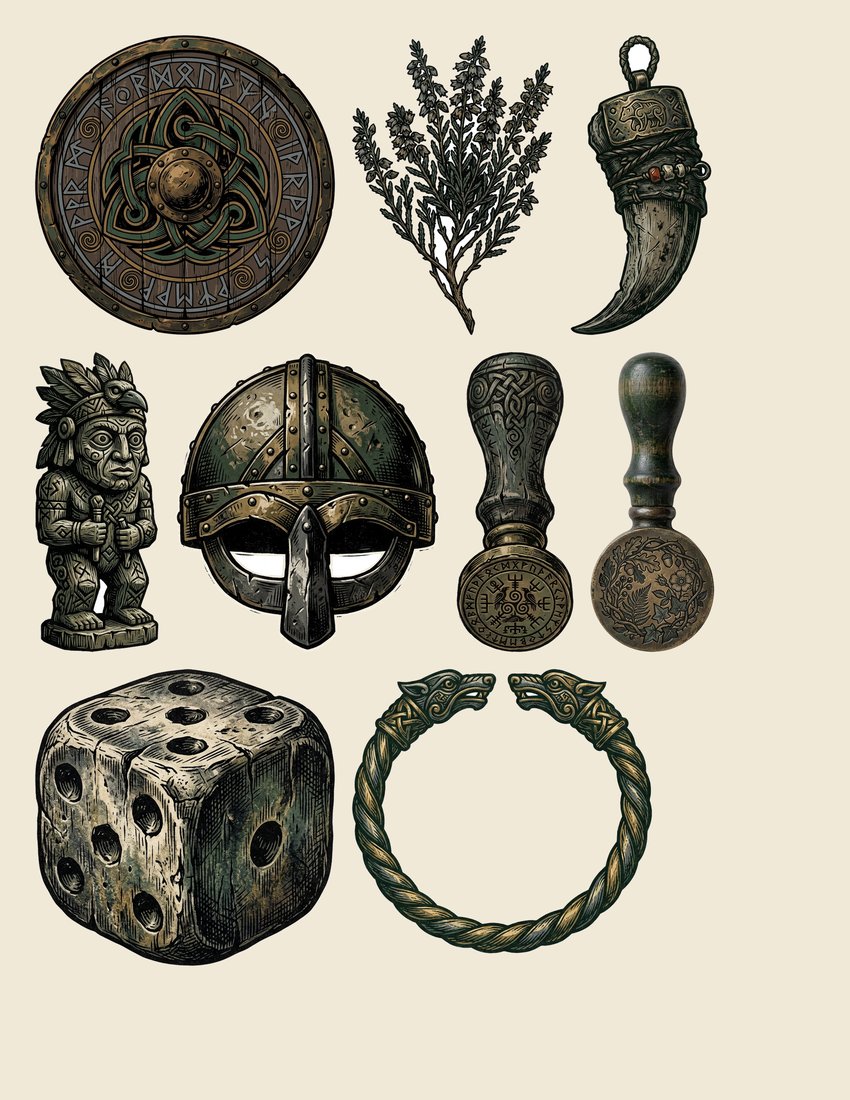 Norse Saga Junk Journal Kit | Legends of Valhalla | Digital Download