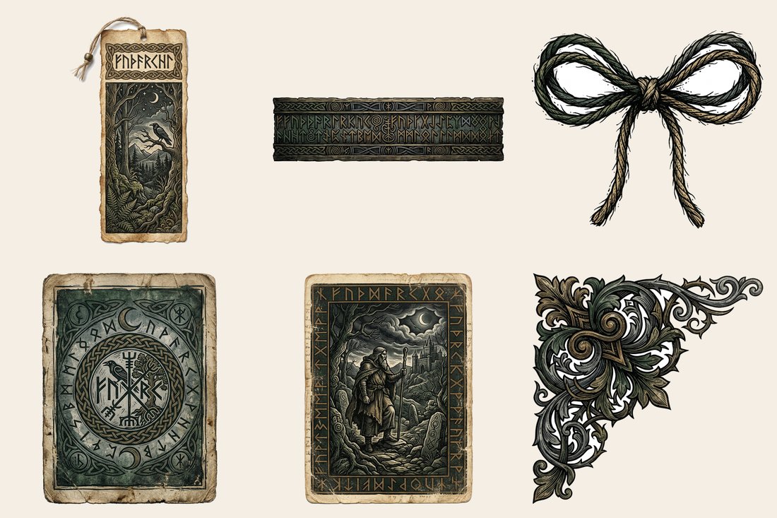 Norse Saga Junk Journal Kit | Legends of Valhalla | Digital Download