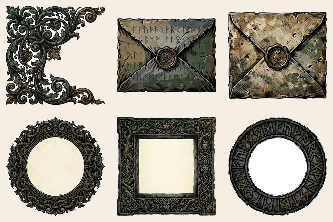 Norse Saga Junk Journal Kit | Legends of Valhalla | Digital Download