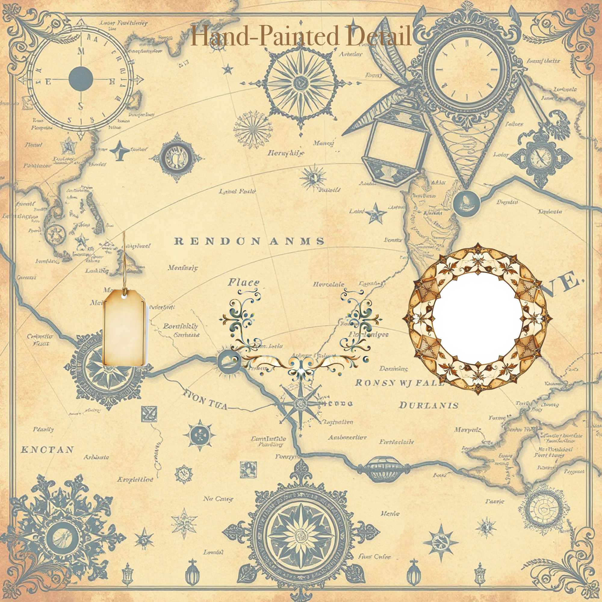 Old World Cartography Junk Journal Kit | Map & Compass Ephemera Papers | Printable Cut-Outs | Digital Download
