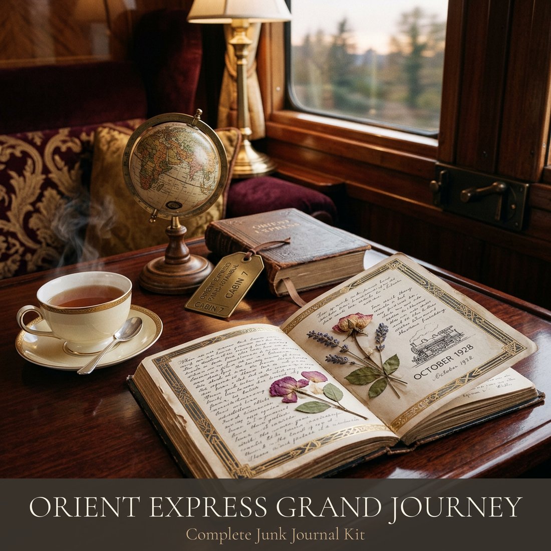 Orient Express Grand Journey Junk Journal Kit | Digital Download