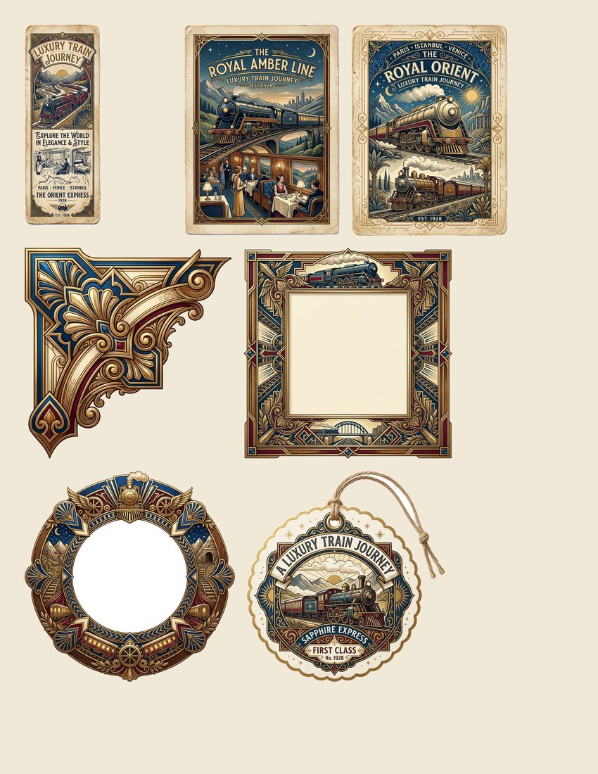Orient Express Grand Journey Junk Journal Kit | Digital Download