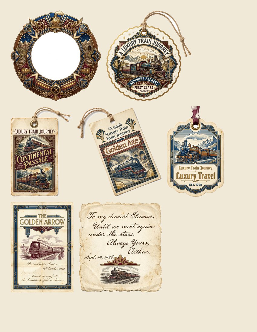 Orient Express Grand Journey Junk Journal Kit | Digital Download