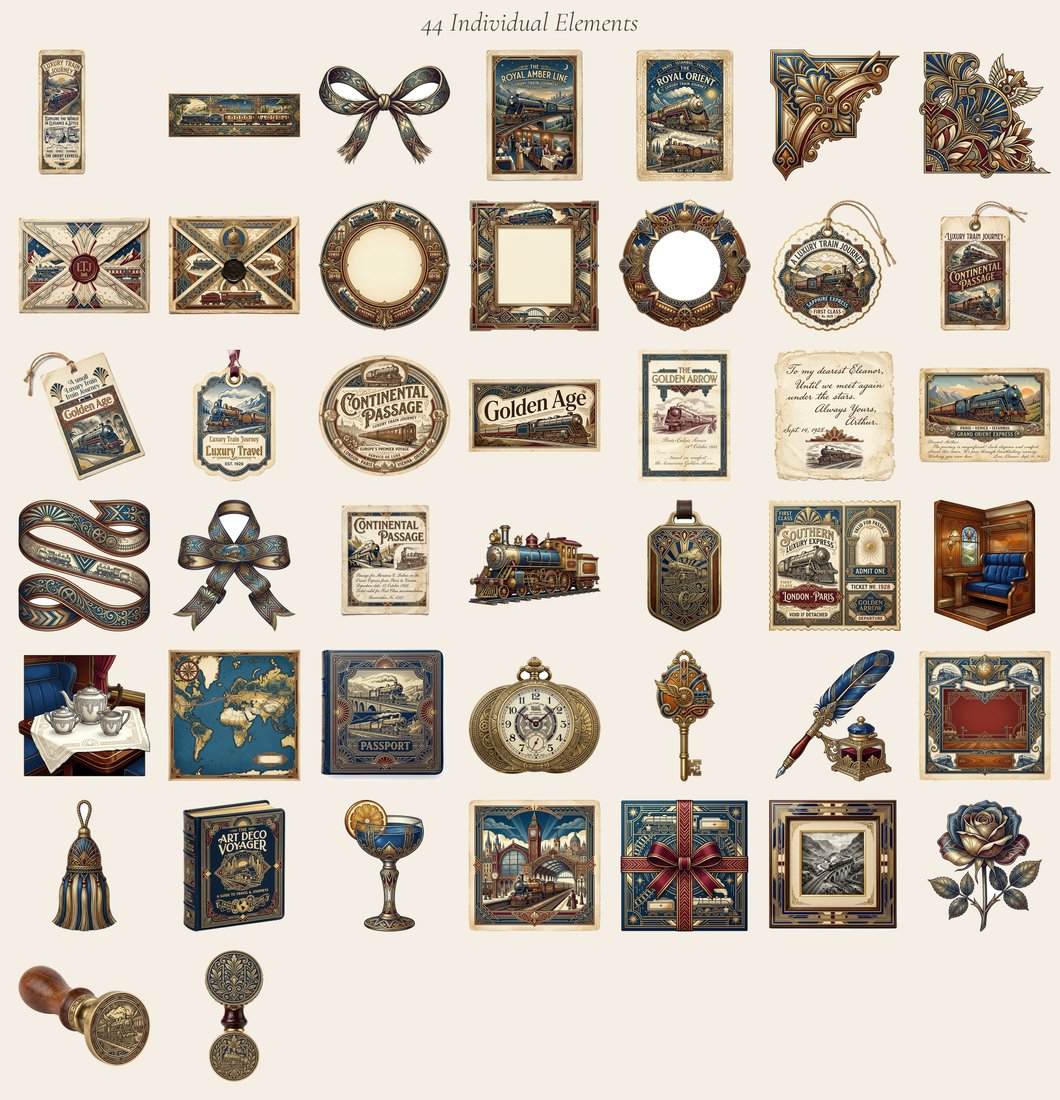 Orient Express Grand Journey Junk Journal Kit | Digital Download