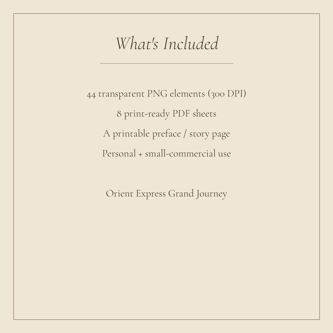 Orient Express Grand Journey Junk Journal Kit | Digital Download