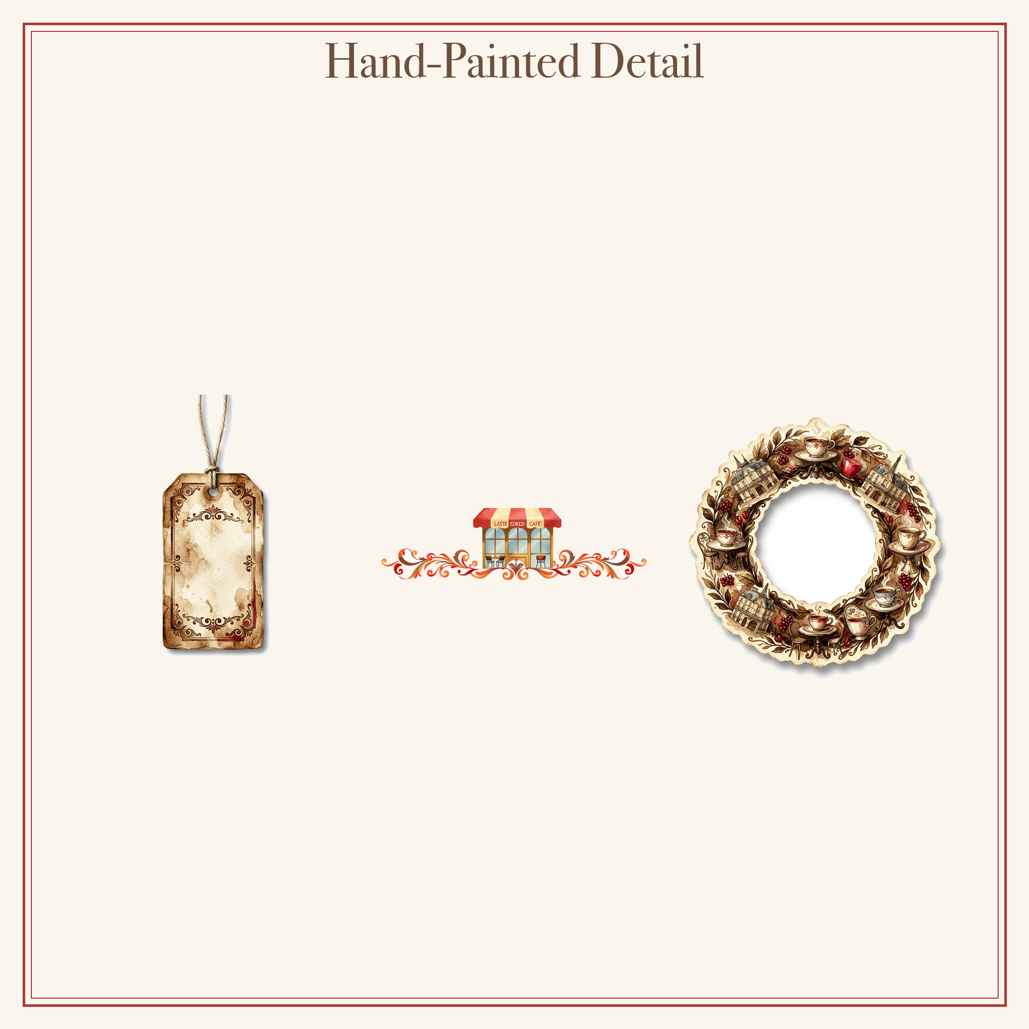 Parisian Cafe Junk Journal Kit | French Coffee & Croissant Ephemera Papers | Printable Cut-Outs | Digital Download