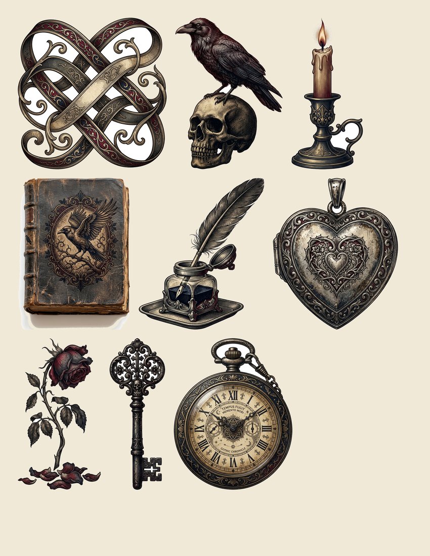 Poe's Nevermore Junk Journal Kit | Digital Download