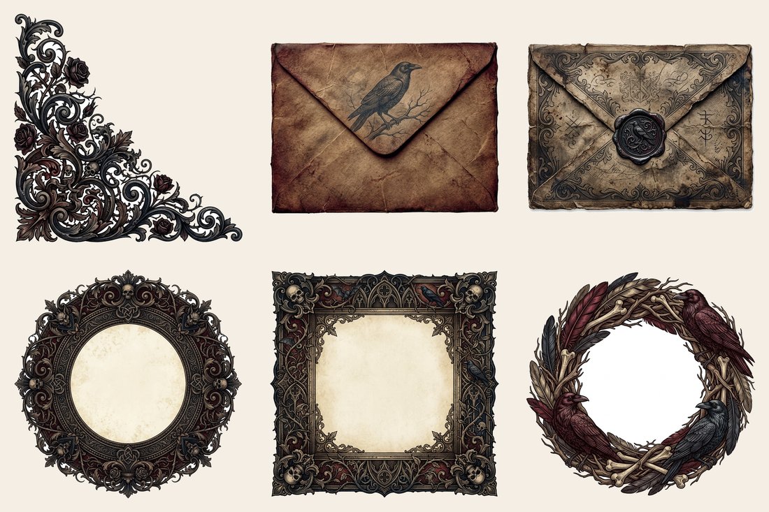Poe's Nevermore Junk Journal Kit | Digital Download
