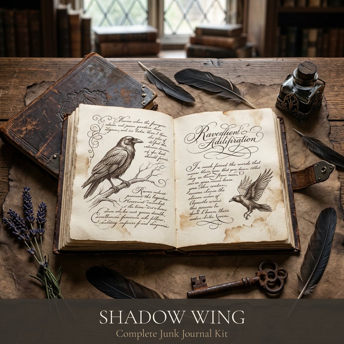 Shadow Wing Junk Journal Kit | Digital Download