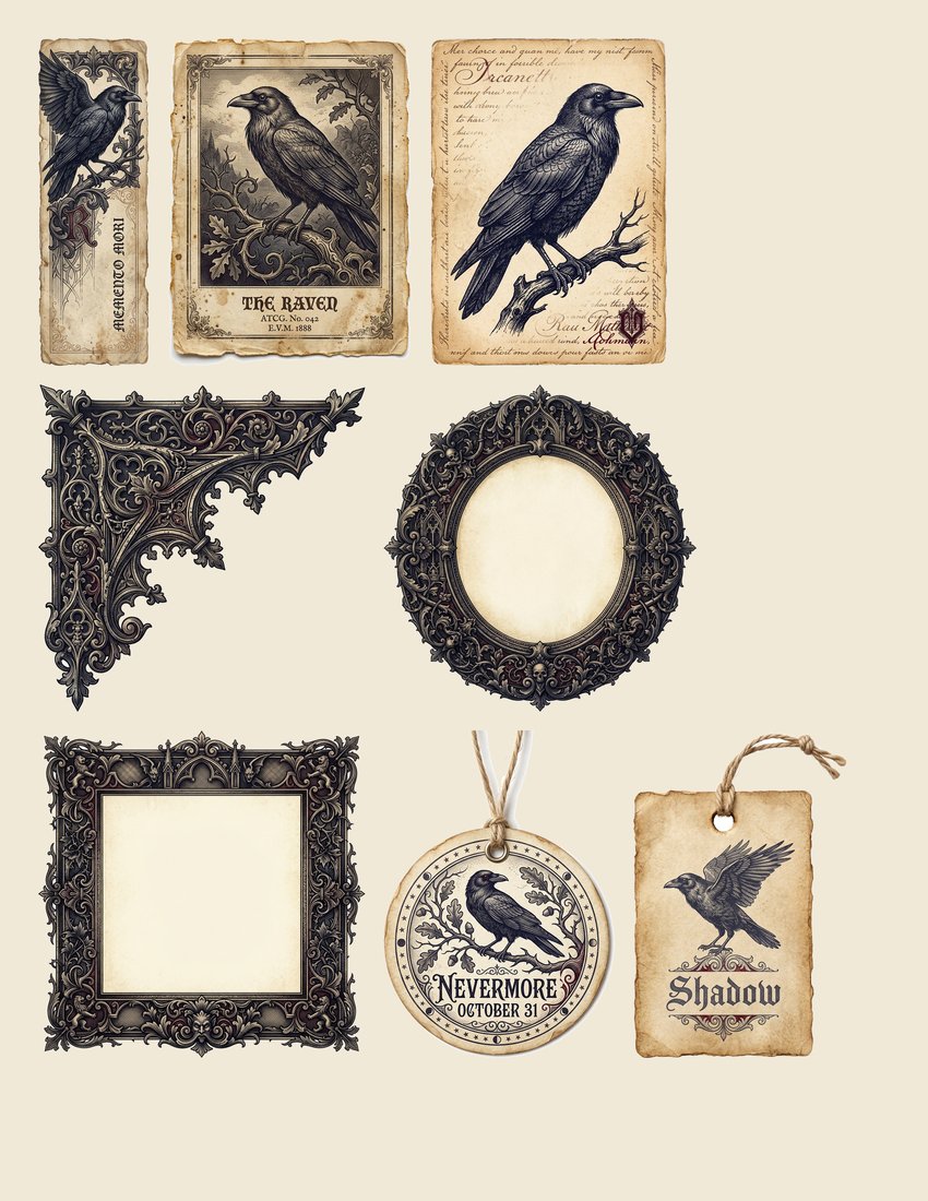 Shadow Wing Junk Journal Kit | Digital Download
