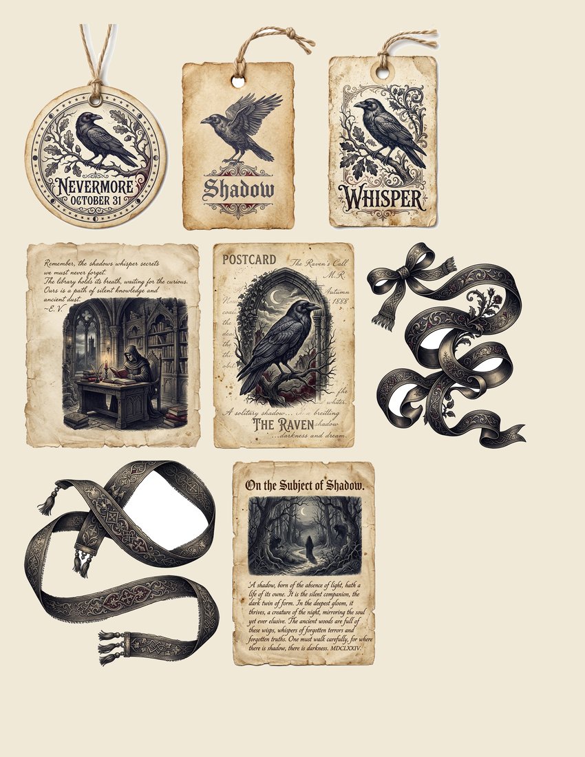 Shadow Wing Junk Journal Kit | Digital Download
