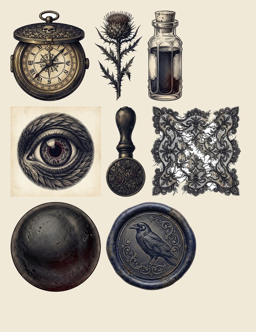 Shadow Wing Junk Journal Kit | Digital Download